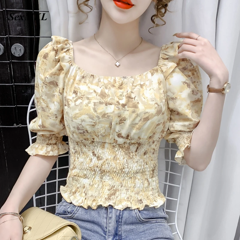 New Fashion Vintage Summer Blouses Womens 2023 Casual Floral Printed Sexy Crop Tops Ladies Korean Short Puff Sleeve Blouse Slim
New Fashion Vintage Summer Blouses Womens 2023 Casual Floral Printed Sexy Crop Tops Ladies Korean Short Puff Sleeve Blouse Slim