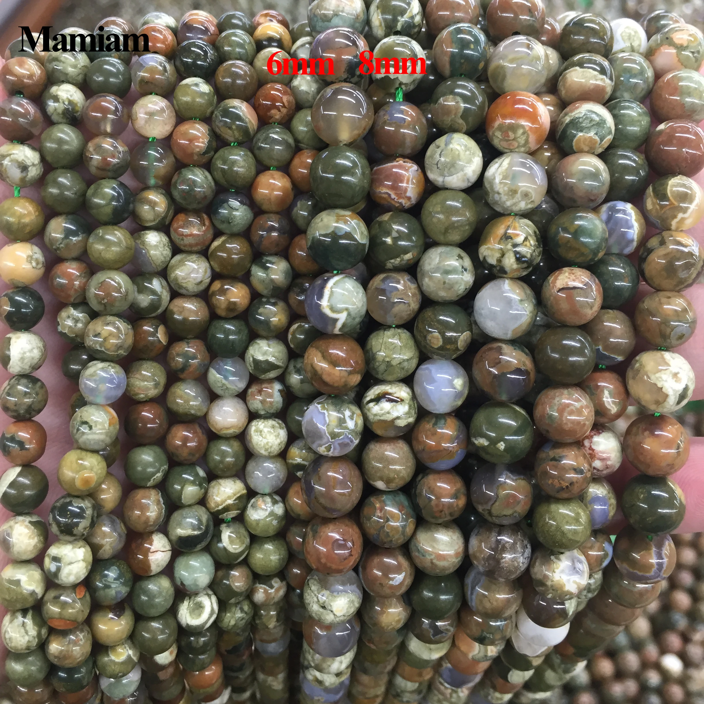 Mamiam Natural A Rhyolite Beads 6mm 8mm 10mm Smooth Loose Round Stone Diy Bracelet Necklace Jewelry Making Gemstone Gift Design
Mamiam Natural A Rhyolite Beads 6mm 8mm 10mm Smooth Loose Round Stone Diy Bracelet Necklace Jewelry Making Gemstone Gift Design