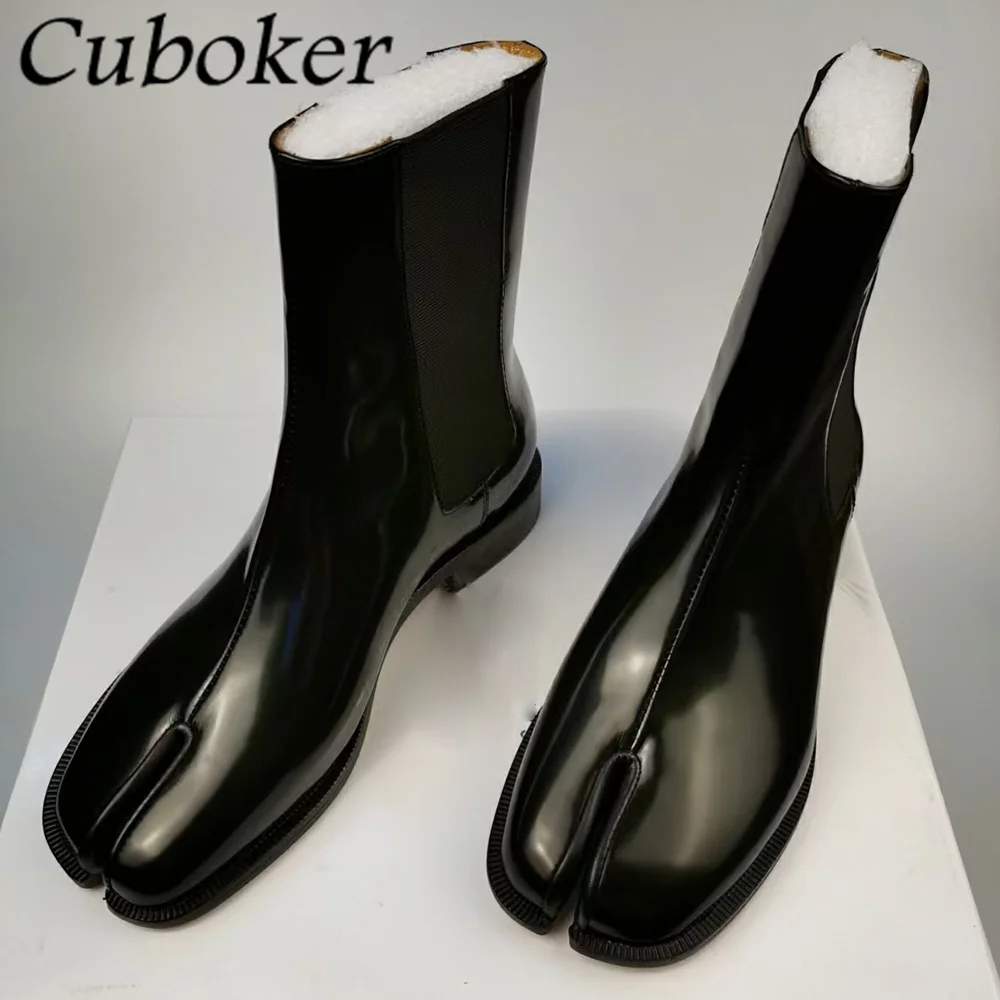Brand Designer Genuine Leather Women's Split Toe Boots Elastic Cuff Boots Patent Leather Matte Boots Leather botas de mujer
Brand Designer Genuine Leather Women's Split Toe Boots Elastic Cuff Boots Patent Leather Matte Boots Leather botas de mujer