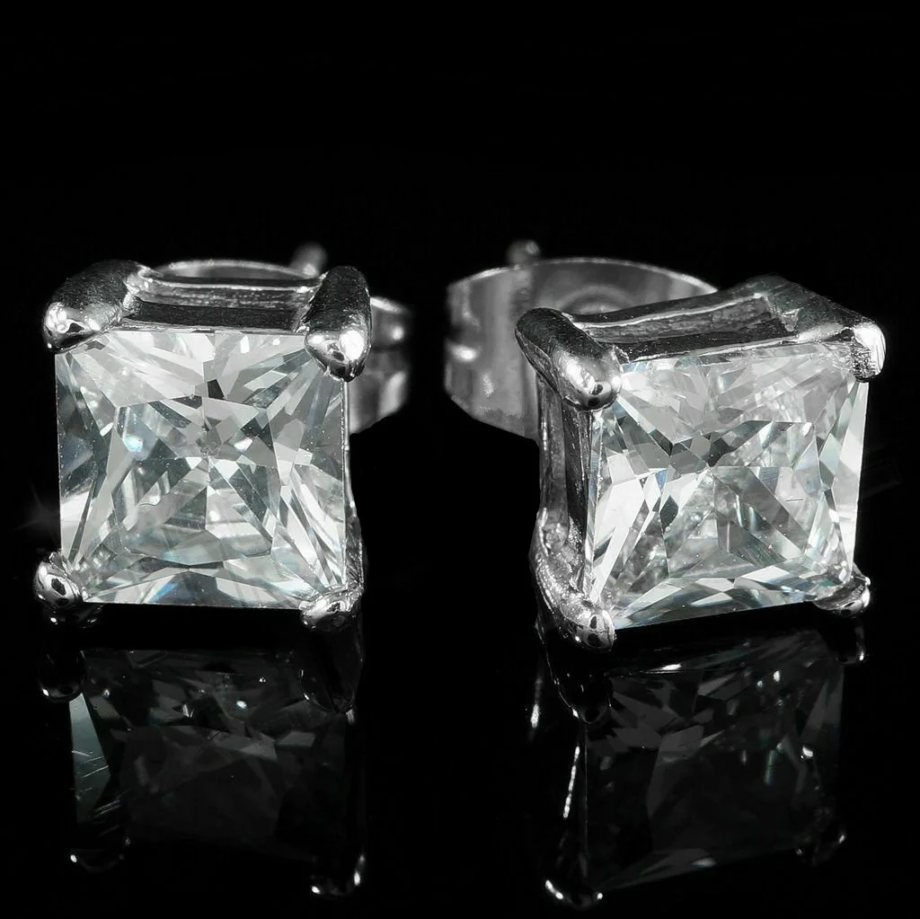 Luxury Princess Cut CZ Zircon Stud Earrings Motorcycle Party Iced Out Earrings Cocktail Party Women Men Earrings Hip Hop Jewelry
Luxury Princess Cut CZ Zircon Stud Earrings Motorcycle Party Iced Out Earrings Cocktail Party Women Men Earrings Hip Hop Jewelry