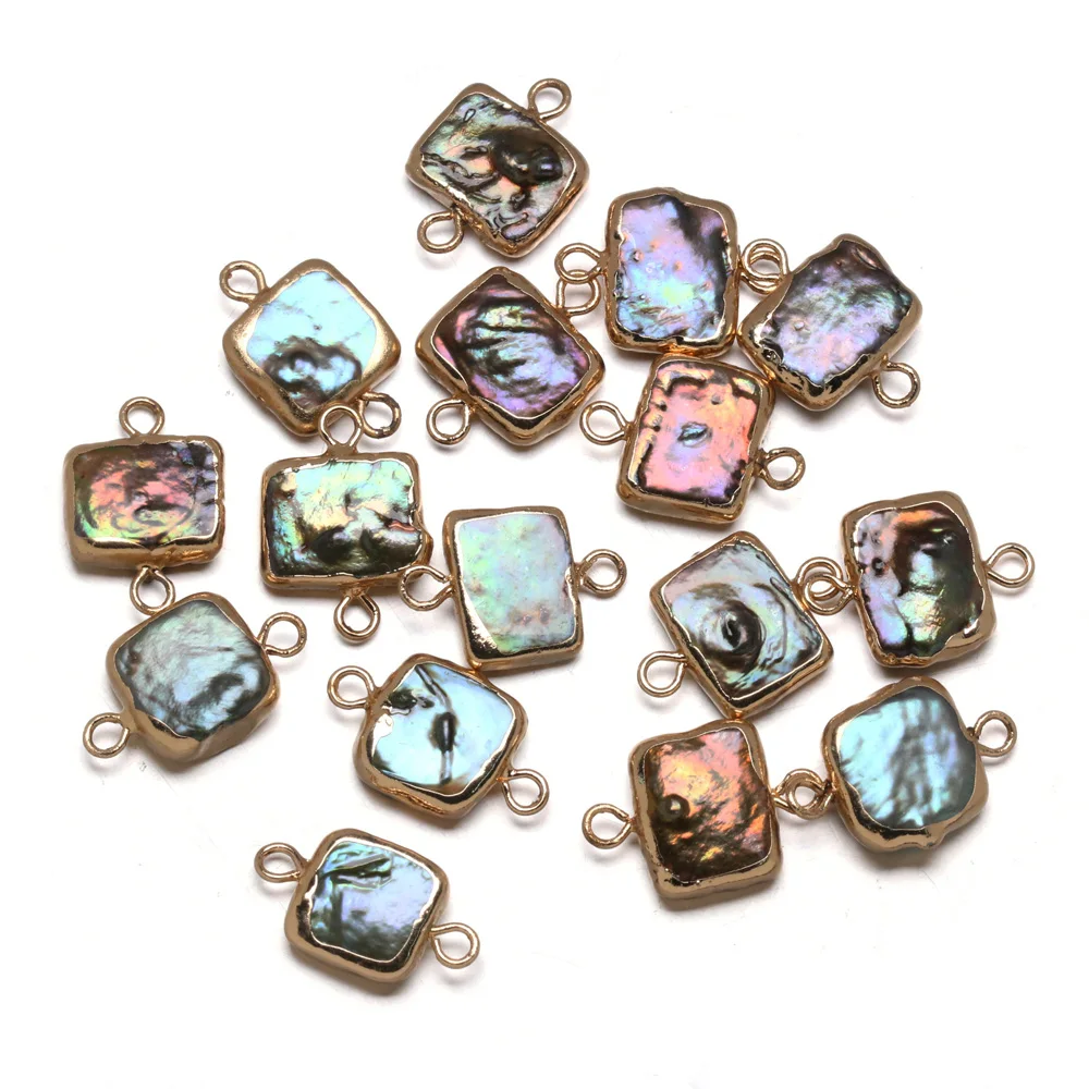 Natural Freshwater Pearl Pendant Square Double hole connector Pendants for Jewelry Making DIY Bracelet Necklaces Accessories
Natural Freshwater Pearl Pendant Square Double hole connector Pendants for Jewelry Making DIY Bracelet Necklaces Accessories