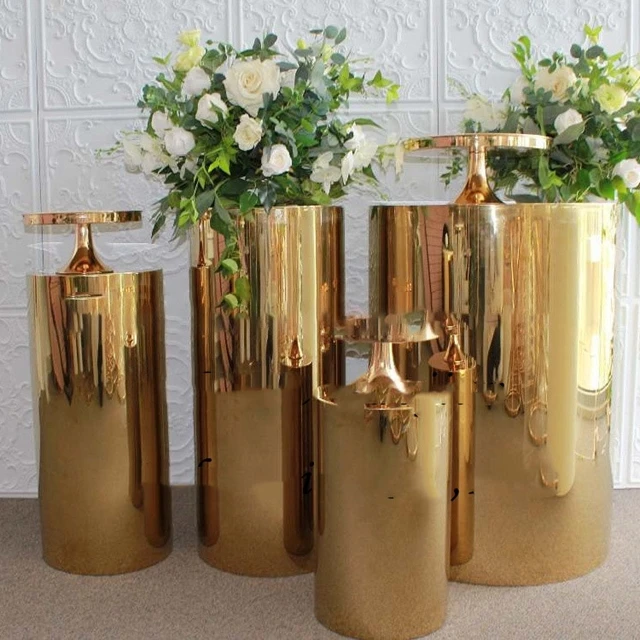 Wedding decor stainless steel gold metal flower stand set cake dessert display stand round plinths yudao160
Wedding decor stainless steel gold metal flower stand set cake dessert display stand round plinths yudao160