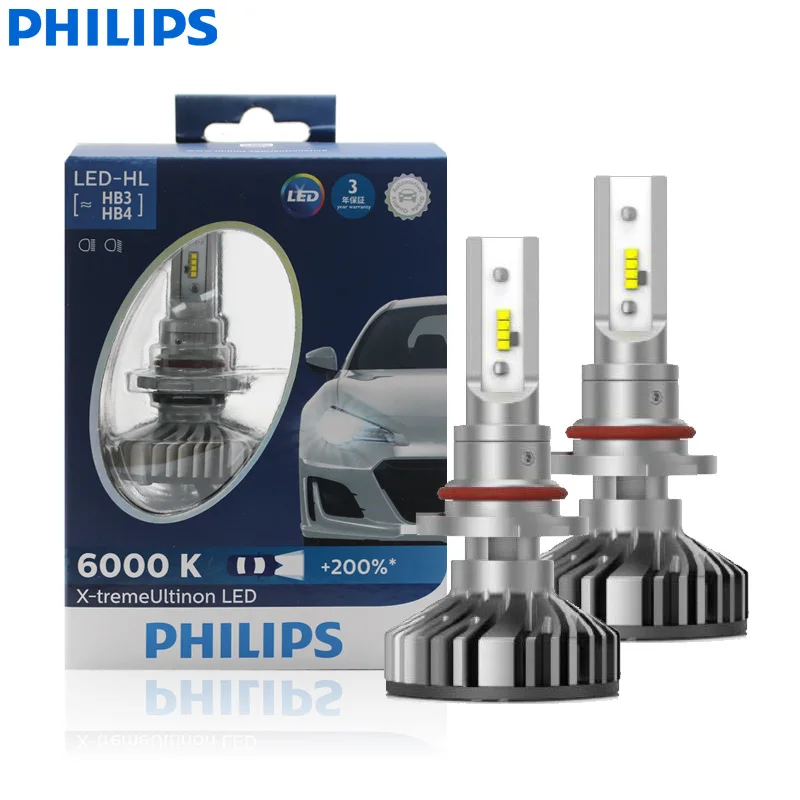 Philips X-treme Ultinon LED 9005 9006 HB3 HB4 12V 11005XUX2 6000K Car LED Head Lamps Auto Bulbs +200% More Bright (Twin Pack)
Philips X-treme Ultinon LED 9005 9006 HB3 HB4 12V 11005XUX2 6000K Car LED Head Lamps Auto Bulbs +200% More Bright (Twin Pack)