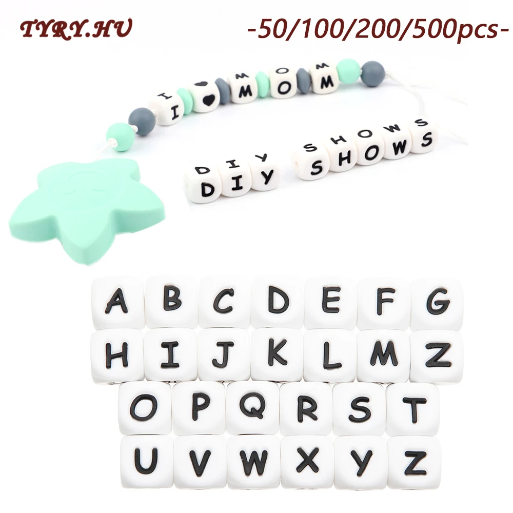 TYRY.HU 100/500/1000pcs Silicone Letter Beads Colorful English Alphabet Silicone Chewing Beads DIY Baby Teething Toys Pendant
TYRY.HU 100/500/1000pcs Silicone Letter Beads Colorful English Alphabet Silicone Chewing Beads DIY Baby Teething Toys Pendant