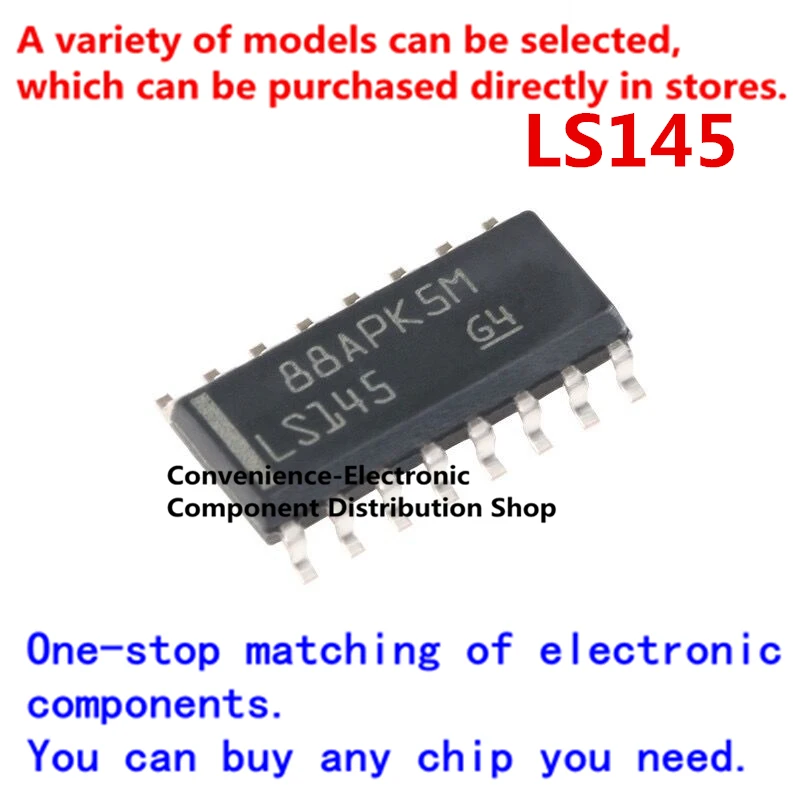 5PCS/PACK LS145 SOP 74LS145 SMD Patch SN74LS145DR SOIC-16 logic chip BCD to decimal decoder
5PCS/PACK LS145 SOP 74LS145 SMD Patch SN74LS145DR SOIC-16 logic chip BCD to decimal decoder