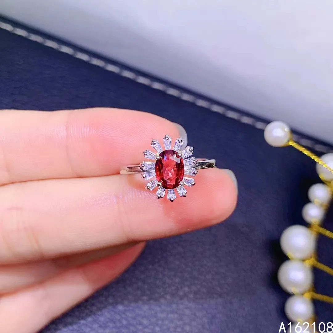 Fine Jewelry 925 Sterling Silver Inset With Natural Gems Women's Popular Trendy Flower Red Garnet Adjustable Ring Support Detect
Fine Jewelry 925 Sterling Silver Inset With Natural Gems Women's Popular Trendy Flower Red Garnet Adjustable Ring Support Detect
