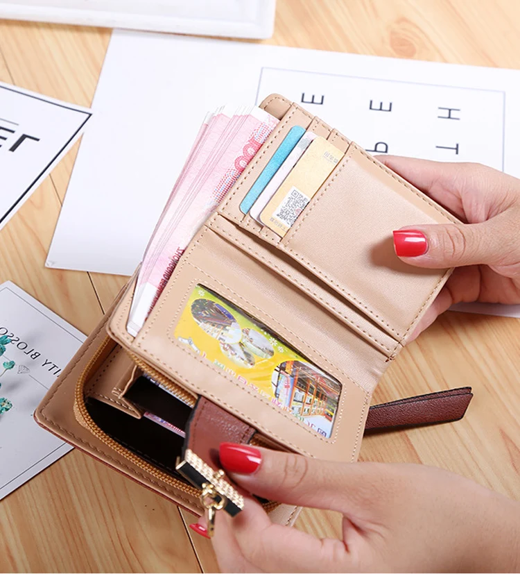 Fashion Women Wallets Leather Purse Money Clip Female Credit Card Holder with Photo Window & Zipper Coin Pocket
Fashion Women Wallets Leather Purse Money Clip Female Credit Card Holder with Photo Window & Zipper Coin Pocket