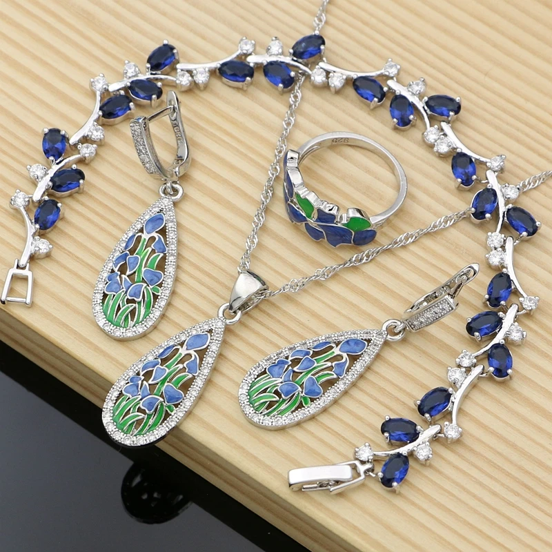 Blue Enamel Silver 925 Jewelry Sets Drop Leaf Earrings for Women Fine Jewelry Handmade Exquisite Jewellry Dropshipping
Blue Enamel Silver 925 Jewelry Sets Drop Leaf Earrings for Women Fine Jewelry Handmade Exquisite Jewellry Dropshipping