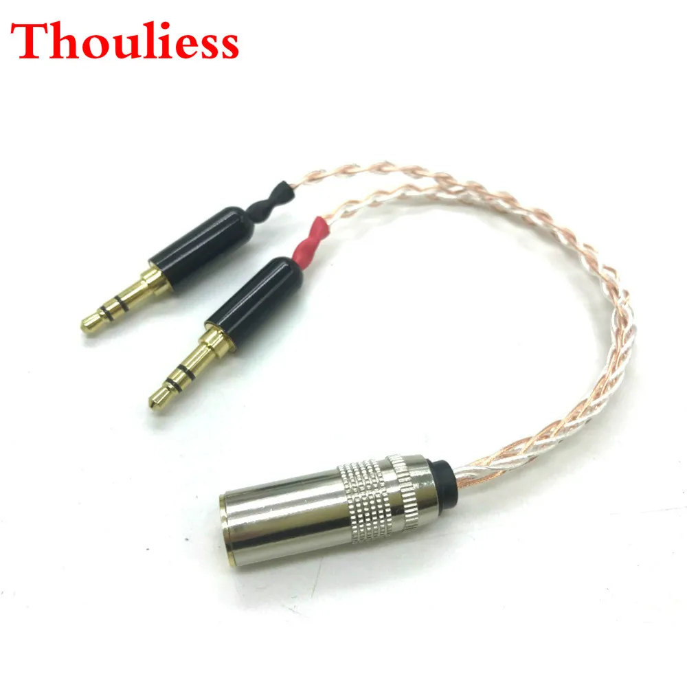 Thouliess DIY Single Crystal Copper Silver Mixed 2x 3.5mm Male to 4.4mm Balanced Female Audio Adapter For PHA-3 Pono Player 10cm
Thouliess DIY Single Crystal Copper Silver Mixed 2x 3.5mm Male to 4.4mm Balanced Female Audio Adapter For PHA-3 Pono Player 10cm