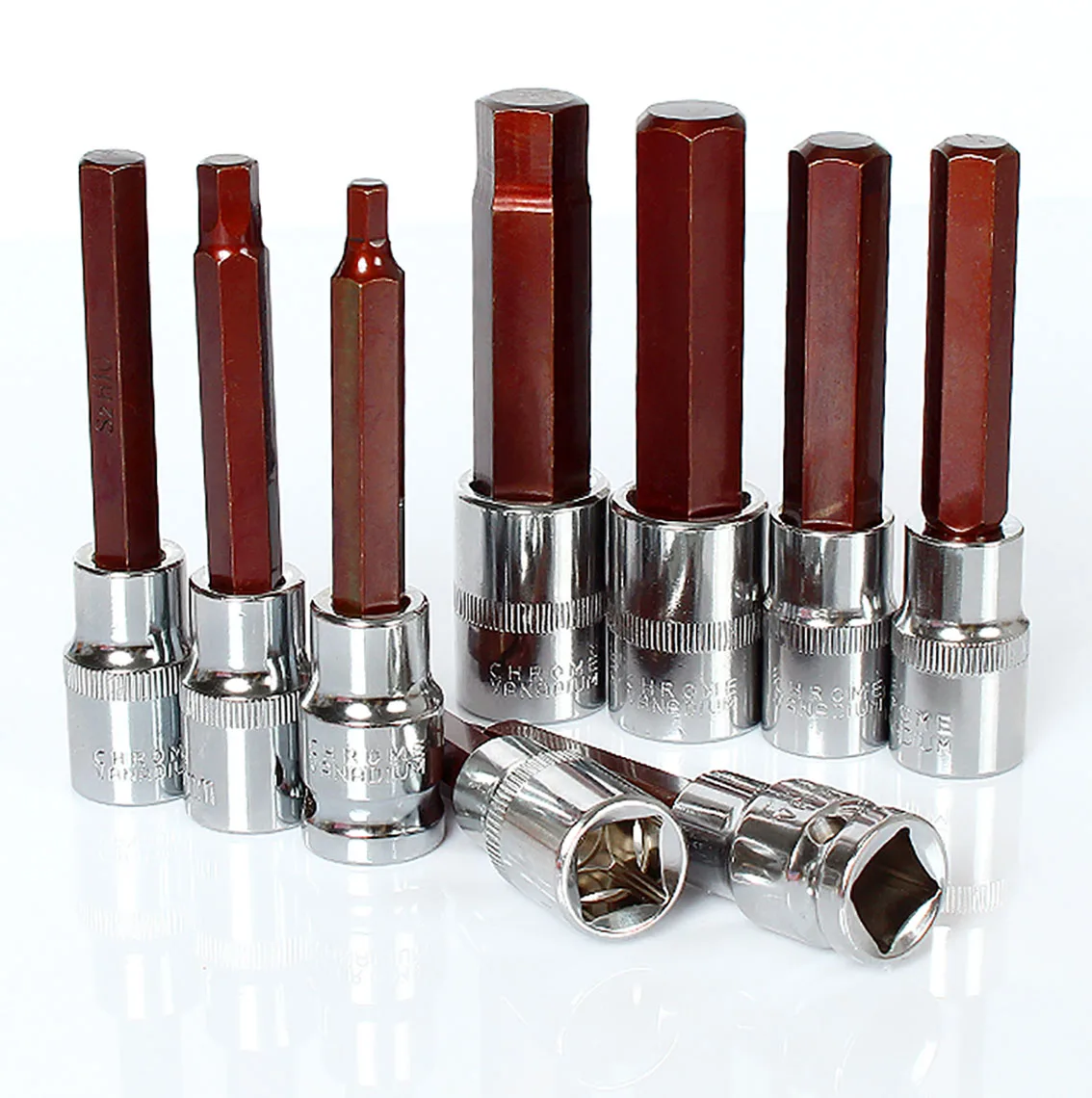 1Pcs Hex Screwdriver Bits 1/2"(12.5mm) Drive Socket Hand Tools Metric Socket Joint Wrench Length 100mm
1Pcs Hex Screwdriver Bits 1/2"(12.5mm) Drive Socket Hand Tools Metric Socket Joint Wrench Length 100mm