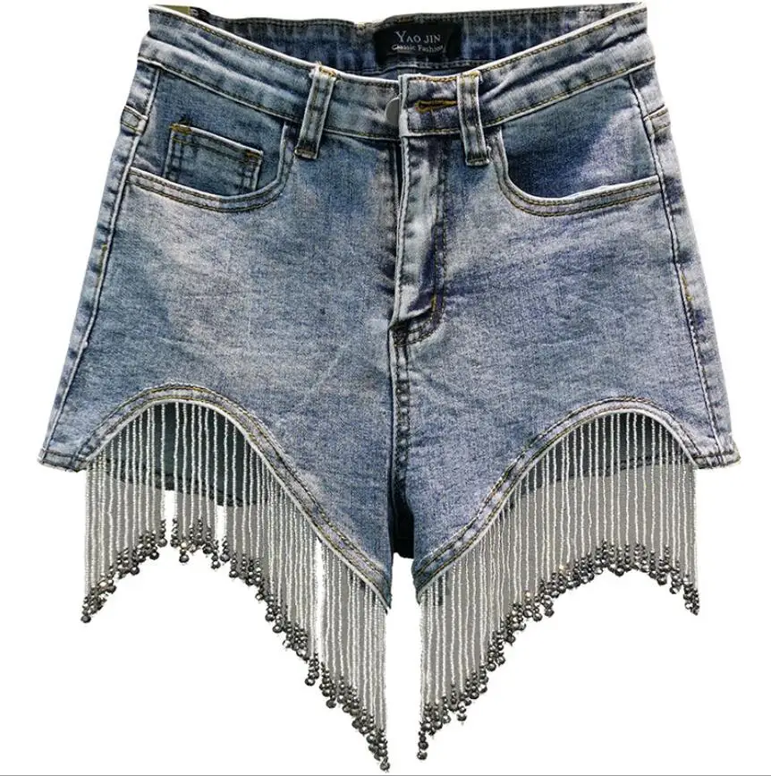 2020 Summer Jean Shorts Women Elastic High Waist Hip Shorts Heavy Rhinestone Fringed Denim Shorts Hot shorts r987
2020 Summer Jean Shorts Women Elastic High Waist Hip Shorts Heavy Rhinestone Fringed Denim Shorts Hot shorts r987