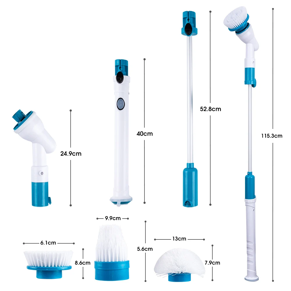 Electric Cleaning Turbo Scrub Brush Adjustable Waterproof Cleaner Wireless Charging Clean Bathroom Kitchen Cleaning Tools Set
Electric Cleaning Turbo Scrub Brush Adjustable Waterproof Cleaner Wireless Charging Clean Bathroom Kitchen Cleaning Tools Set