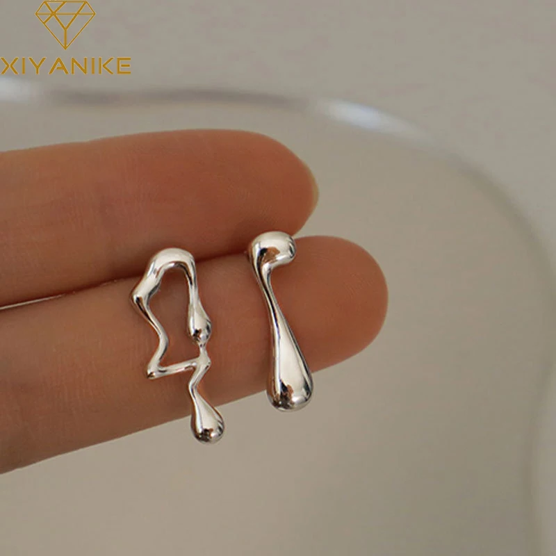 XIYANIKE Silver Color Creative Design Asymmetric Lava Drop Earrings Female High Quality Exquisite Party Jewelry In Stock
XIYANIKE Silver Color Creative Design Asymmetric Lava Drop Earrings Female High Quality Exquisite Party Jewelry In Stock