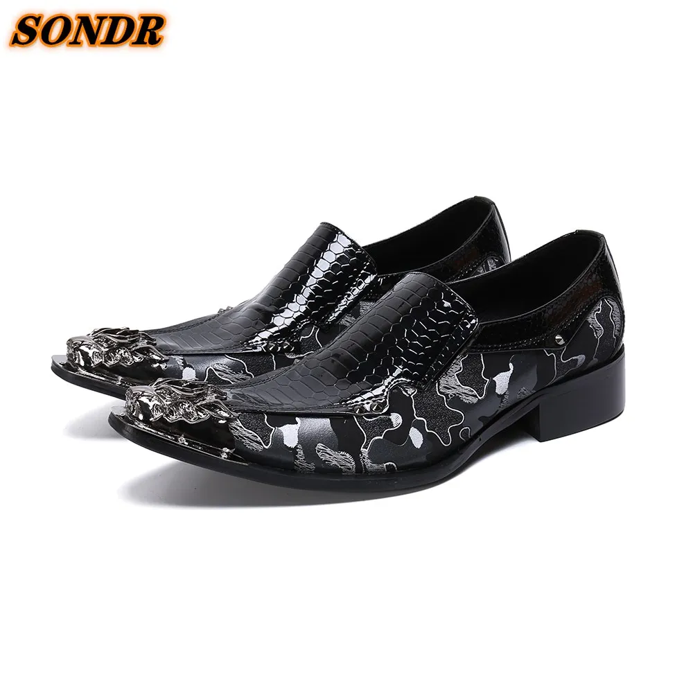 Men Business Shoes Newest Oxford Snake Skin Iron Toe Embossed Genuine Leather Dress Formal Office Wedding Shoes Calzado Hombre
Men Business Shoes Newest Oxford Snake Skin Iron Toe Embossed Genuine Leather Dress Formal Office Wedding Shoes Calzado Hombre