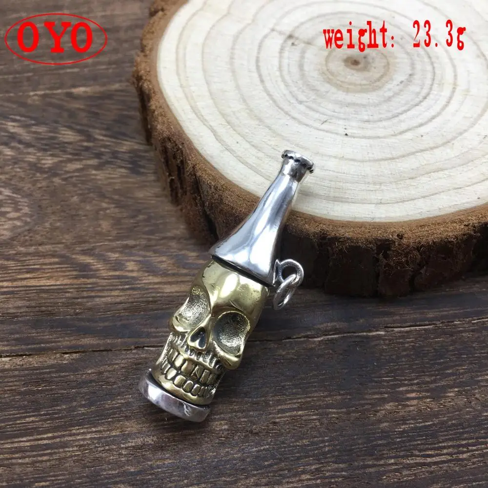 925 sterling silver retro domineering skull beer bottle pendant sterling silver men's personality hipster hip-hop openable bottl
925 sterling silver retro domineering skull beer bottle pendant sterling silver men's personality hipster hip-hop openable bottl