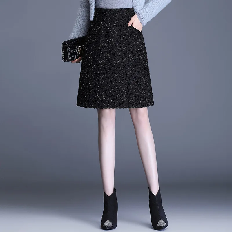 Fashion Jacquard Plaid A-line Bodycon Skirt Autumn Winter Women Elegant Chic High Waist Slim Casual Black Work Suit Skirts
Fashion Jacquard Plaid A-line Bodycon Skirt Autumn Winter Women Elegant Chic High Waist Slim Casual Black Work Suit Skirts