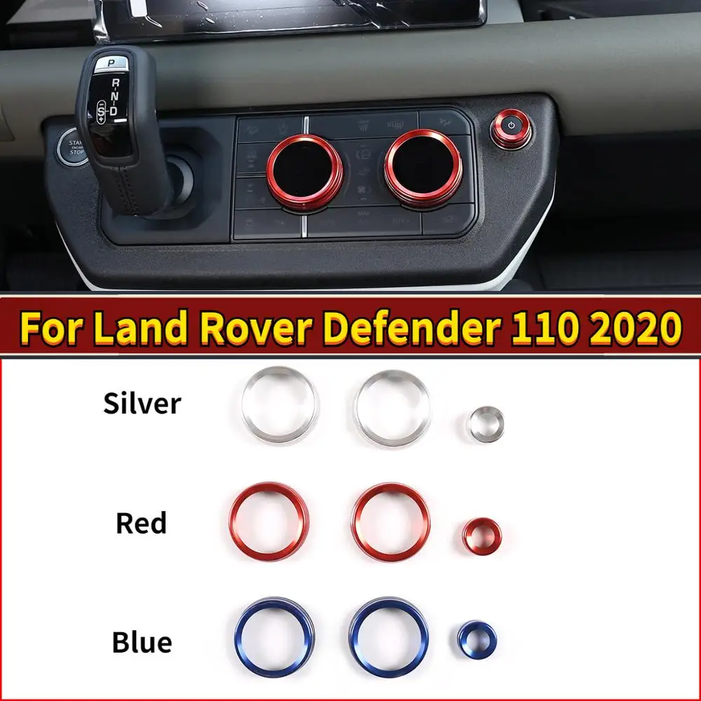 For Land Rover Defender 110 130 2020 Car styling Aluminum alloy Volume and Air Conditioning Knobs Trim ring Car Accessories
For Land Rover Defender 110 130 2020 Car styling Aluminum alloy Volume and Air Conditioning Knobs Trim ring Car Accessories