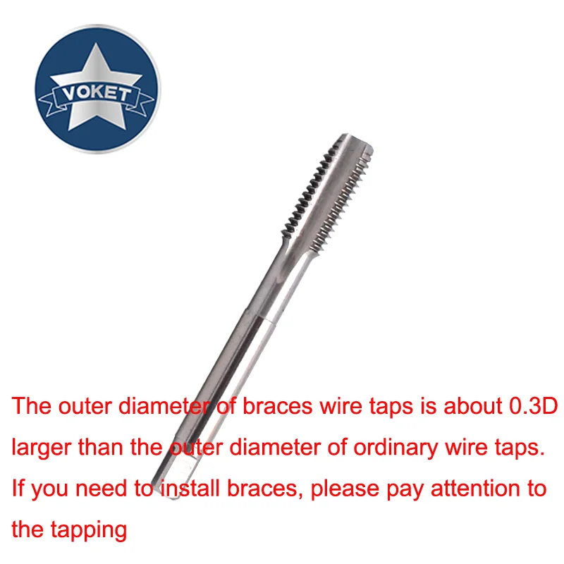 VOKET HSSE-M35 JIS Standard STI Insert Hand Tap ST UNC 2-56 4-40 6-32 8-32 10-24 10-32 1/4 Machine Screw Thread Taps
VOKET HSSE-M35 JIS Standard STI Insert Hand Tap ST UNC 2-56 4-40 6-32 8-32 10-24 10-32 1/4 Machine Screw Thread Taps