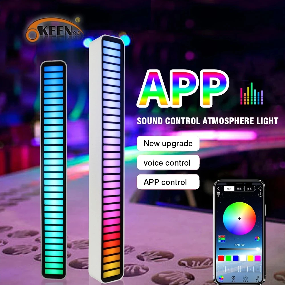 Car Music Sound Control Light RGB Voice-Activated Pickup Rhythm Atmosphere Light With 32 LED 18 Colors Car Home Decoration Lamp
Car Music Sound Control Light RGB Voice-Activated Pickup Rhythm Atmosphere Light With 32 LED 18 Colors Car Home Decoration Lamp