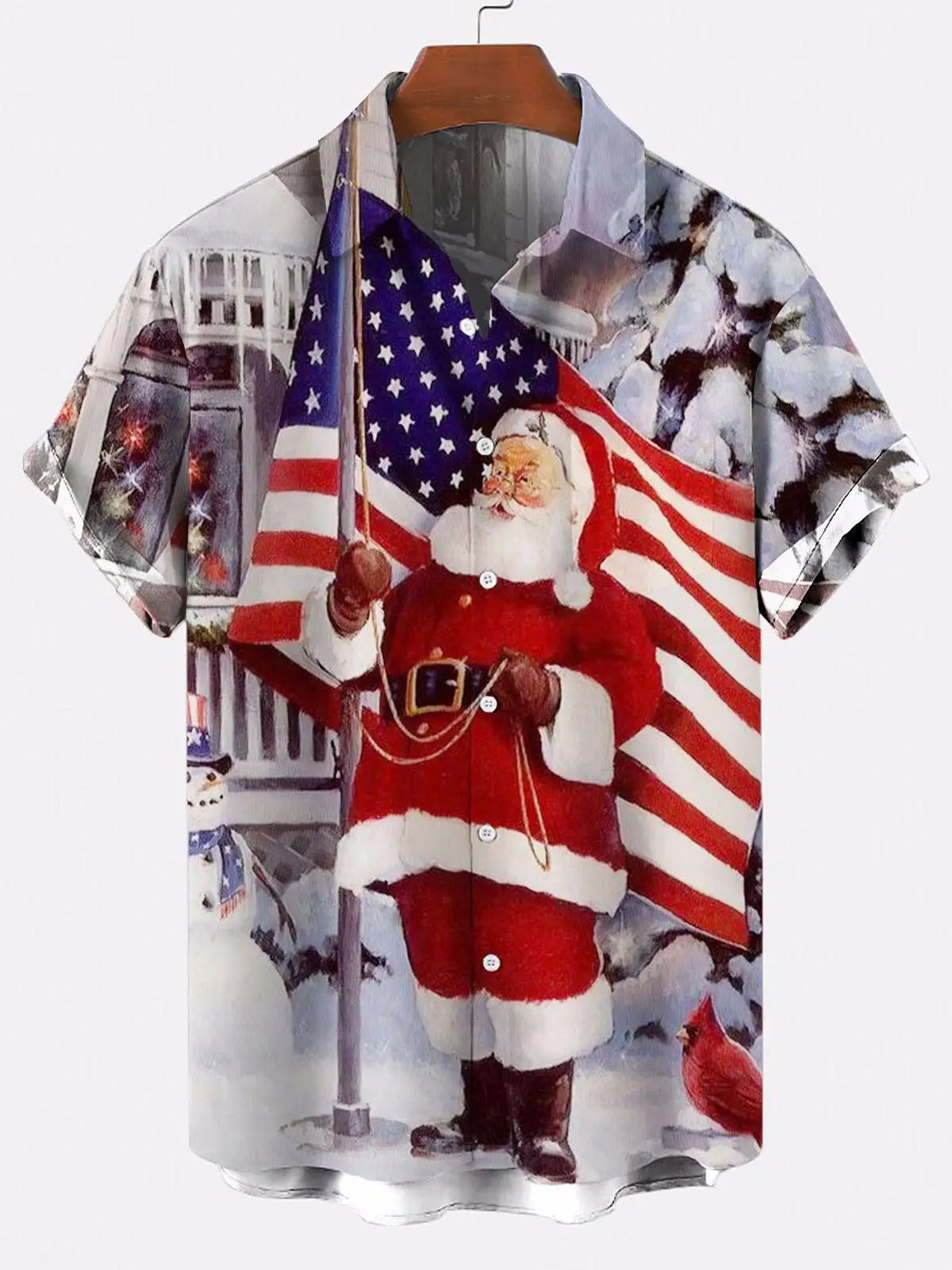 2021 New Cross Santa Claus Series 3D Digital Printing Trend Loose Short Sleeve Shirt Men's Top 01
2021 New Cross Santa Claus Series 3D Digital Printing Trend Loose Short Sleeve Shirt Men's Top 01