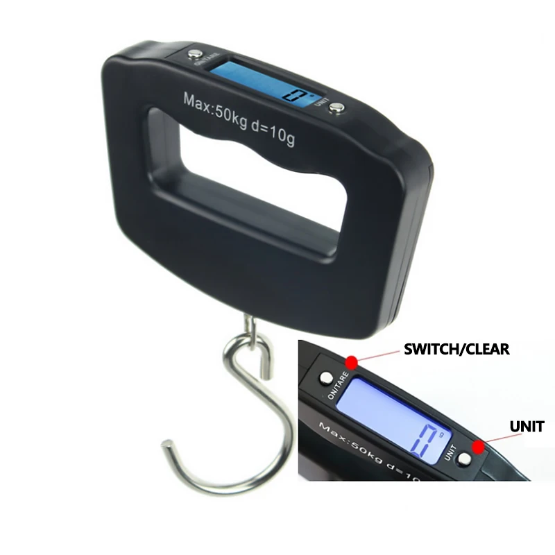 Portable Mini Digital Hand Held 50Kg 10g Fish Hook Hanging Scale Electronic Weighting Luggage Scale LED Display напольные весы
Portable Mini Digital Hand Held 50Kg 10g Fish Hook Hanging Scale Electronic Weighting Luggage Scale LED Display напольные весы