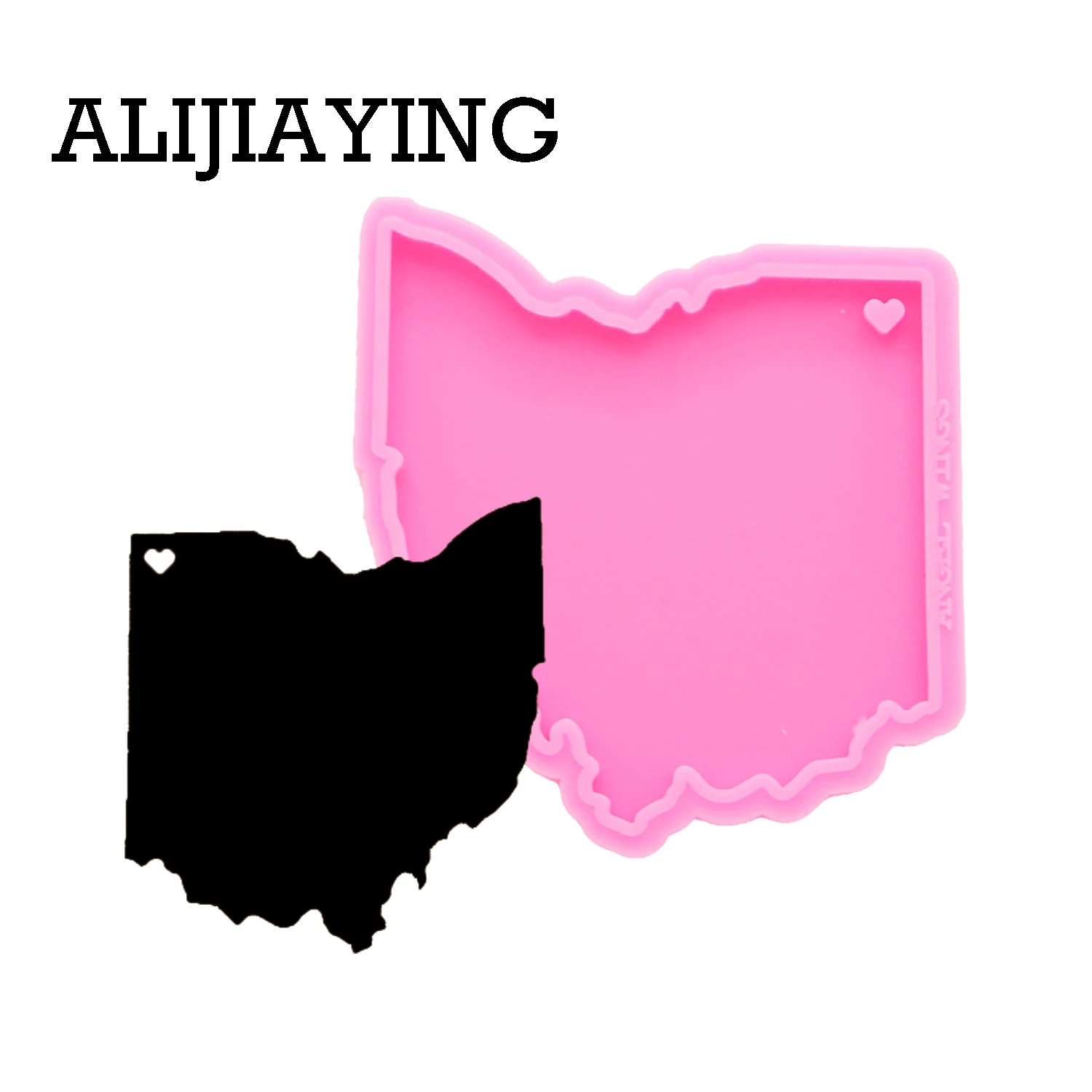 DY0220 Glitter states ohio map mold DIY keychain silicone molds craft keyring pendant jewelry keychains mould
DY0220 Glitter states ohio map mold DIY keychain silicone molds craft keyring pendant jewelry keychains mould
