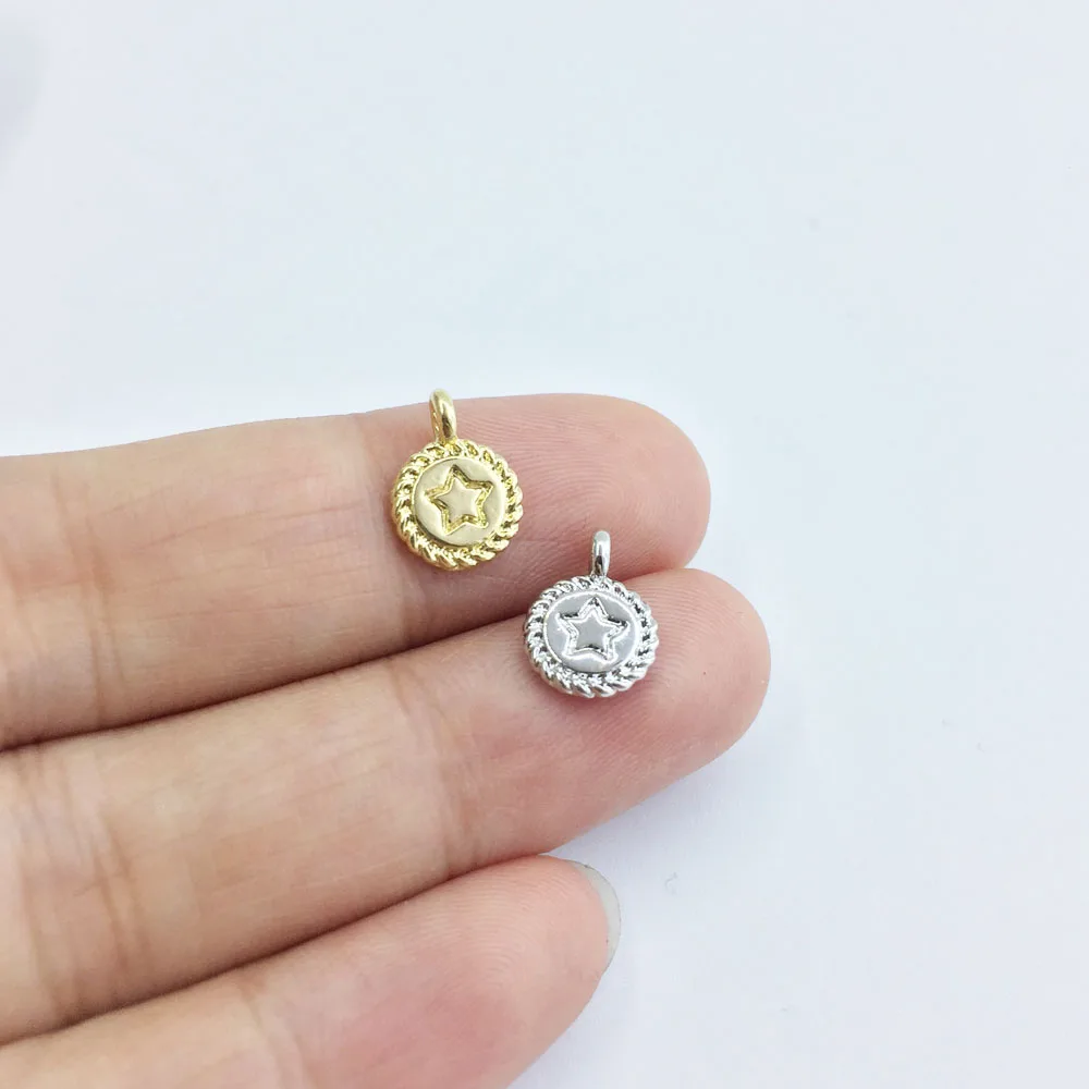 Eruifa 20pcs 8mm Nice Star Print Coin Zinc Alloy necklace,earring bracelet jewelry DIY handmade 2 colors
Eruifa 20pcs 8mm Nice Star Print Coin Zinc Alloy necklace,earring bracelet jewelry DIY handmade 2 colors