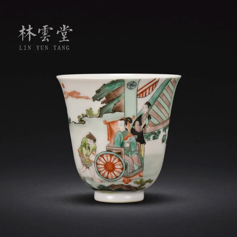 Lin Yuntang handmade ceramic teacups hand-painted colors west chamber farewell the bell cup master cup of jingdezhen
Lin Yuntang handmade ceramic teacups hand-painted colors west chamber farewell the bell cup master cup of jingdezhen