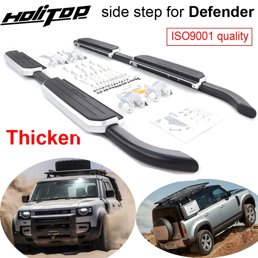 Thicken side step nerf bar running board for Land Rover Defender 110 2020 2021 2022 2023 2024 2025,original model,can load 300kg
Thicken side step nerf bar running board for Land Rover Defender 110 2020 2021 2022 2023 2024 2025,original model,can load 300kg