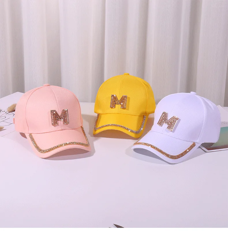 New 4colors Letter M/D Rhinestone Women Baseball Cap Female Solid Outdoor Adjustable Embroidered Hip-hop Hats Summer Sunhat
New 4colors Letter M/D Rhinestone Women Baseball Cap Female Solid Outdoor Adjustable Embroidered Hip-hop Hats Summer Sunhat