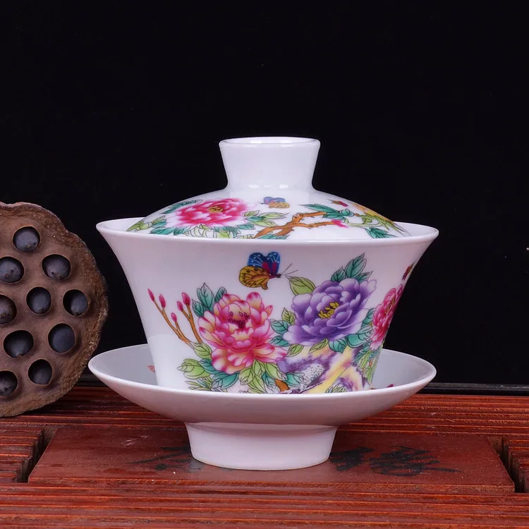 Cover bowl, tea cup, tea bowl, large tea set, Jingdezhen blue and white porcelain tea making bowl, ceramic white porcelain, Sanc
Cover bowl, tea cup, tea bowl, large tea set, Jingdezhen blue and white porcelain tea making bowl, ceramic white porcelain, Sanc