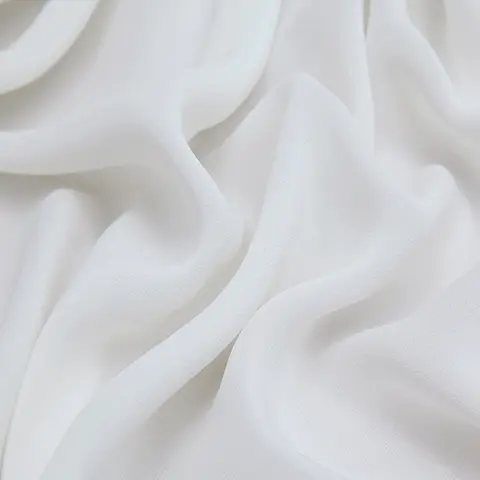 By the Yard 100% Silk Nature White Undyed 16 momme 140 width Silk Crepe de Chine White  Dress Fabric  for Dyeing and Painting