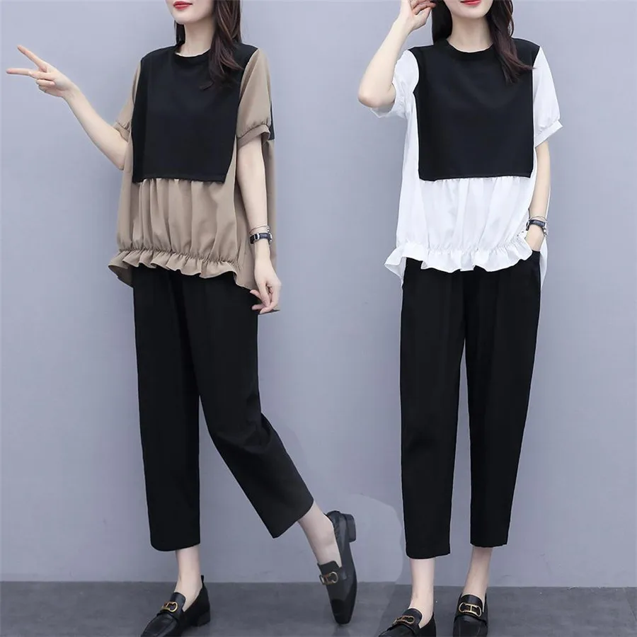 Two Piece Set Women Fashion 2022 New Sports and leisure suit women's clothing features slimming trend Summer Tracksuit Female
Two Piece Set Women Fashion 2022 New Sports and leisure suit women's clothing features slimming trend Summer Tracksuit Female