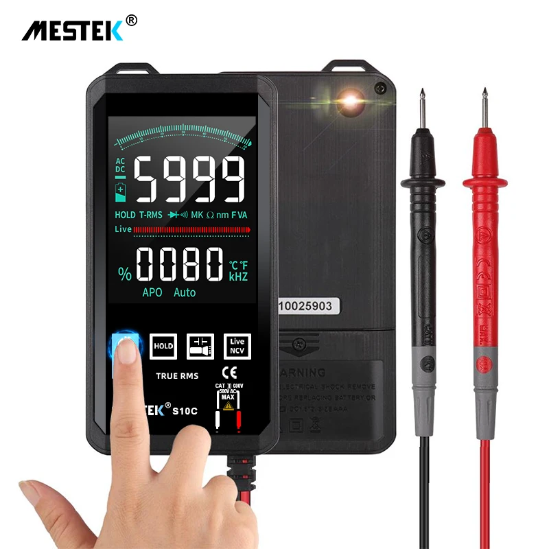 Digital Multimeter 6000 Counts Smart Multimeter AC DC Transistor Capacitor NCV Testers Meter True RMS Touch Screen Multimeter
Digital Multimeter 6000 Counts Smart Multimeter AC DC Transistor Capacitor NCV Testers Meter True RMS Touch Screen Multimeter