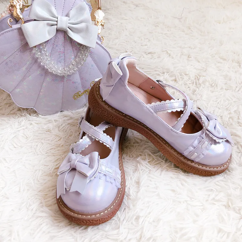 Japanese sweet lolita shoes vintage round head thick bottom women shoes lace bowknot cross bandage kawaii shoes loli cosplay
Japanese sweet lolita shoes vintage round head thick bottom women shoes lace bowknot cross bandage kawaii shoes loli cosplay