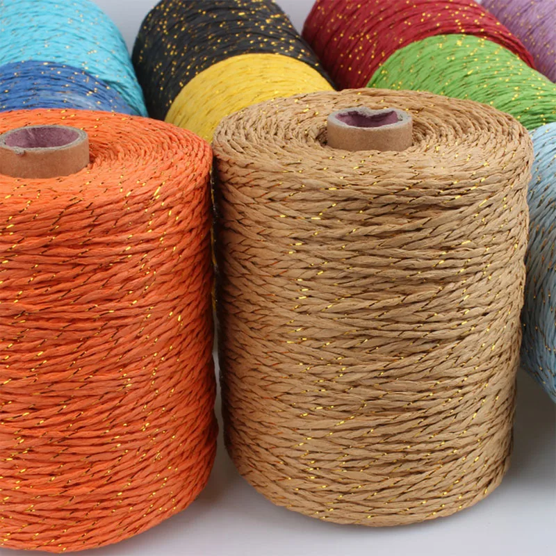 Raffia Straw Paper Crochet Yarn, Gold Double Line, DIY Knitting, Summer Straw Hat, Handbags Purse Basket, Handmade Material 280m
Raffia Straw Paper Crochet Yarn, Gold Double Line, DIY Knitting, Summer Straw Hat, Handbags Purse Basket, Handmade Material 280m