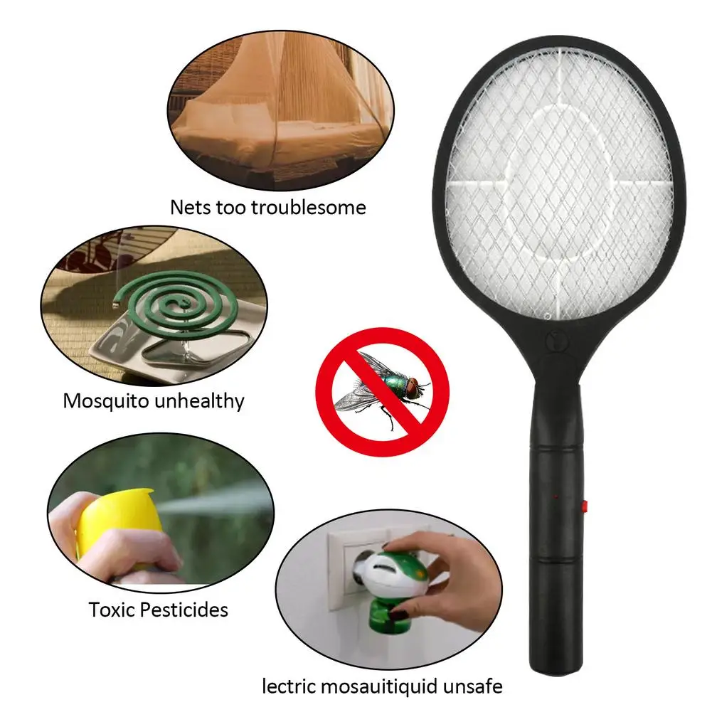 Electric Bug Swatter Battery-Type Small Household Fly Swatter Safety Mesh Cordless Bug Zapper Racket Insects Killer
Electric Bug Swatter Battery-Type Small Household Fly Swatter Safety Mesh Cordless Bug Zapper Racket Insects Killer