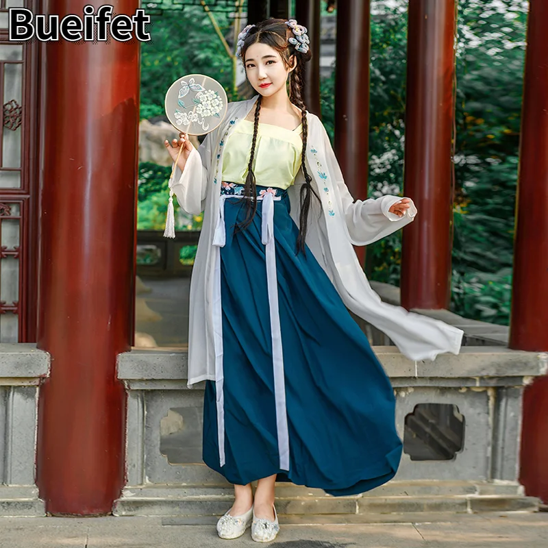 Women Hanfu Dress Chinese Style Tang Suit Ancient Dance Costume Han Dynasty Fairy Princess Elegant Traditional Oriental Cloth
Women Hanfu Dress Chinese Style Tang Suit Ancient Dance Costume Han Dynasty Fairy Princess Elegant Traditional Oriental Cloth