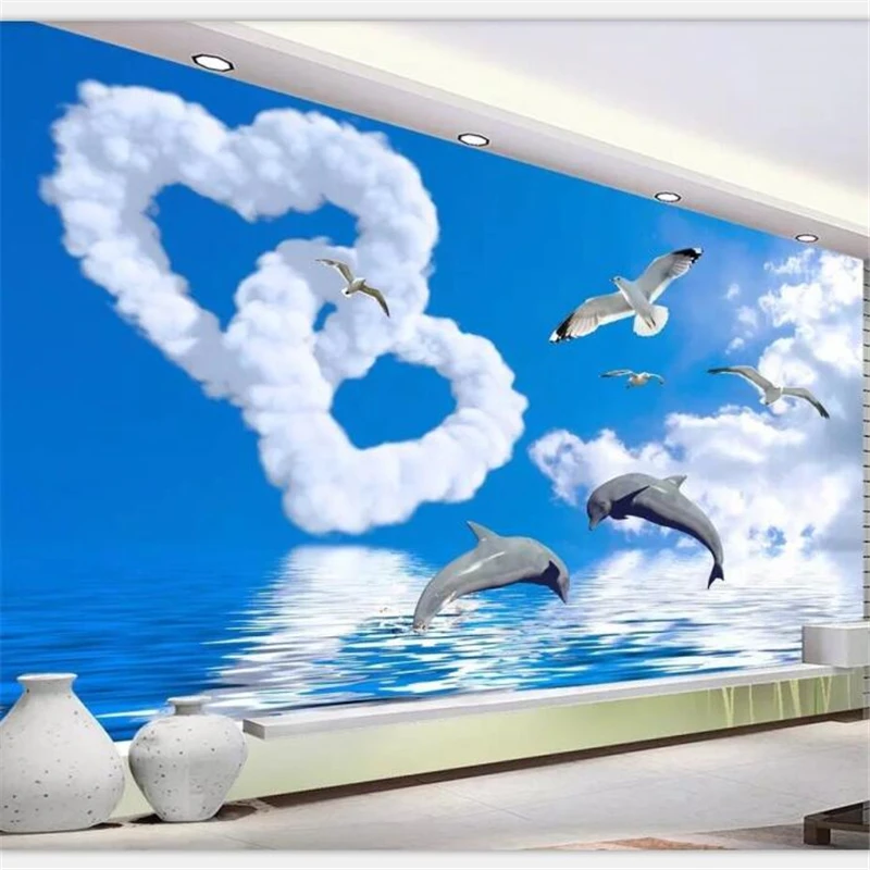 3DBEIBEHANG Wallpaper custom blue sky white clouds seascape beach mural heart even heart love Qin Hai beautiful 3D TV background
3DBEIBEHANG Wallpaper custom blue sky white clouds seascape beach mural heart even heart love Qin Hai beautiful 3D TV background