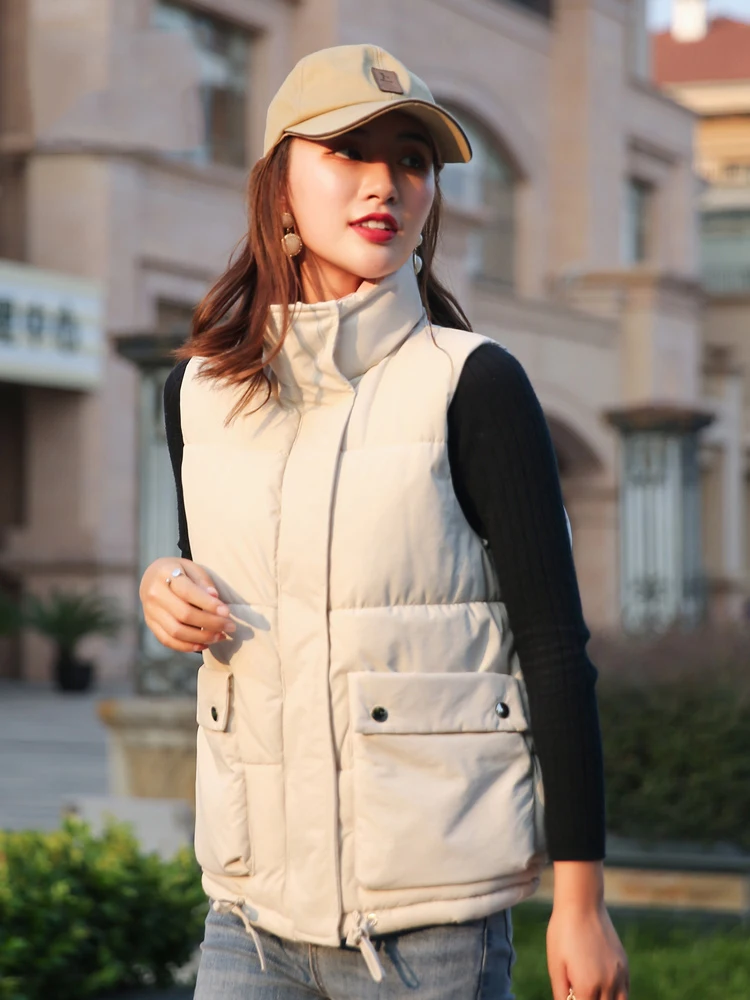 Woman Solid Color Cotton-Padded Vest Winter Thick Warm Harajuku Sleeveless Jacket Female Autumn Casual Waistcoat
Woman Solid Color Cotton-Padded Vest Winter Thick Warm Harajuku Sleeveless Jacket Female Autumn Casual Waistcoat