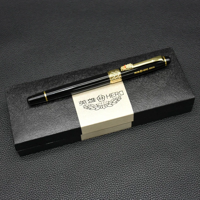 1PC Hero High Quality Fountain Pens Standard 0.5mm nib Students Office Business With Pen Black Red Blue Ink Pen And Gift Box
1PC Hero High Quality Fountain Pens Standard 0.5mm nib Students Office Business With Pen Black Red Blue Ink Pen And Gift Box