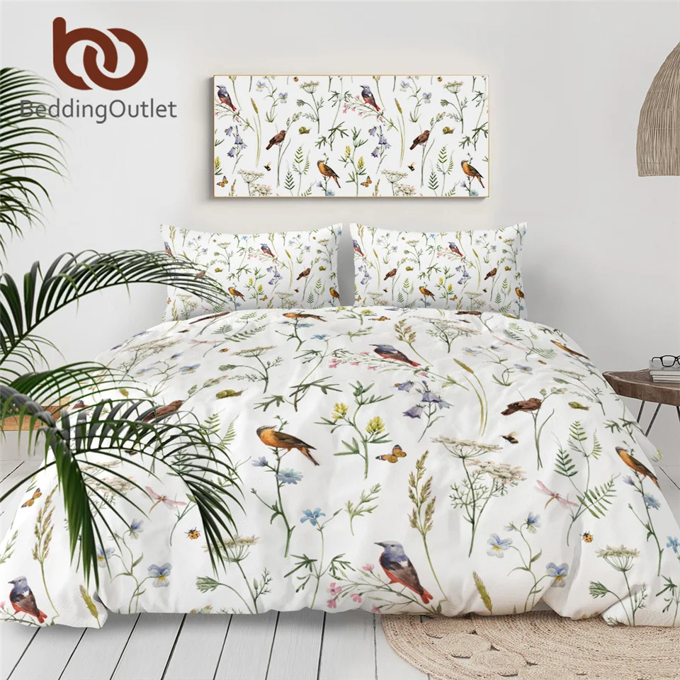 Постельное белье BeddingOutlet с акварельными цветами, постельное белье с изображением бабочек, птиц, растительное покрывало, пододеяльник, 3 шт., покрывало с насекомыми и листьями
Постельное белье BeddingOutlet с акварельными цветами, постельное белье с изображением бабочек, птиц, растительное покрывало, пододеяльник, 3 шт., покрывало с насекомыми и листьями