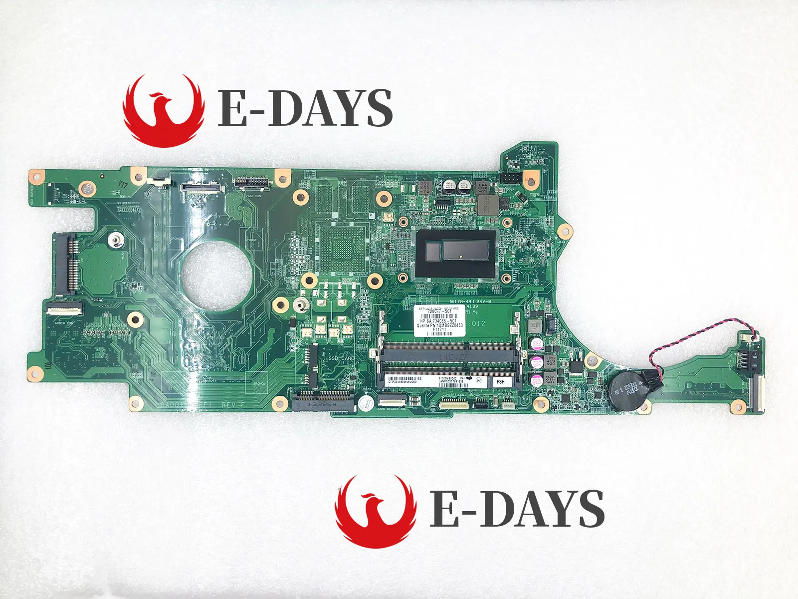 Материнская плата для ноутбука HP Envy Rove 20-K000 20-K100 I3-4010U DDR3 728077-501 протестирована ОК
Материнская плата для ноутбука HP Envy Rove 20-K000 20-K100 I3-4010U DDR3 728077-501 протестирована ОК