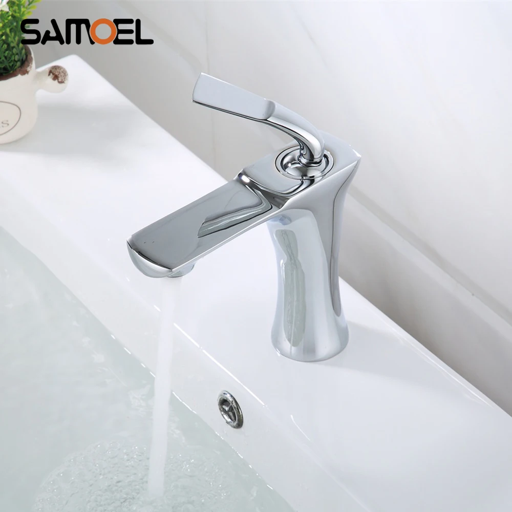 Contemporary Brass Bathroom Sink Faucet Mixers Deck Mounted Lavatory Chrome Silver Basin Cold Hot Water Tap 1222C
Contemporary Brass Bathroom Sink Faucet Mixers Deck Mounted Lavatory Chrome Silver Basin Cold Hot Water Tap 1222C