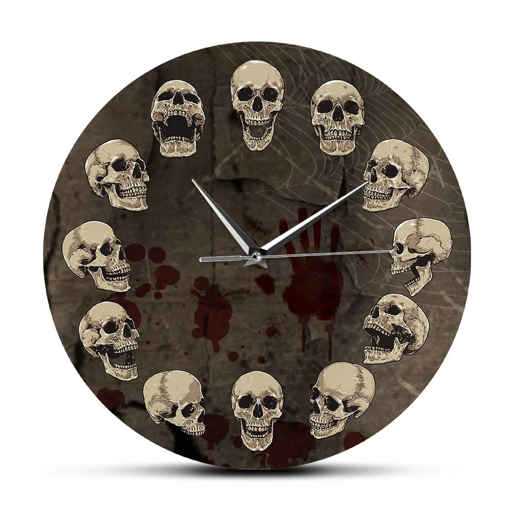Anatomical Skulls Wall Clock Quartz Silent Non-ticking Hanging Wall Watch Unusual Surreal Skulls Wall Art Halloween Home Decor
Anatomical Skulls Wall Clock Quartz Silent Non-ticking Hanging Wall Watch Unusual Surreal Skulls Wall Art Halloween Home Decor