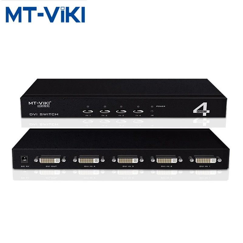 MT-VIKI DVI Switch 4 In 1 Out HD 1080P Multiple Computers Share One Display With Remote Control Switch MT-DV401
MT-VIKI DVI Switch 4 In 1 Out HD 1080P Multiple Computers Share One Display With Remote Control Switch MT-DV401