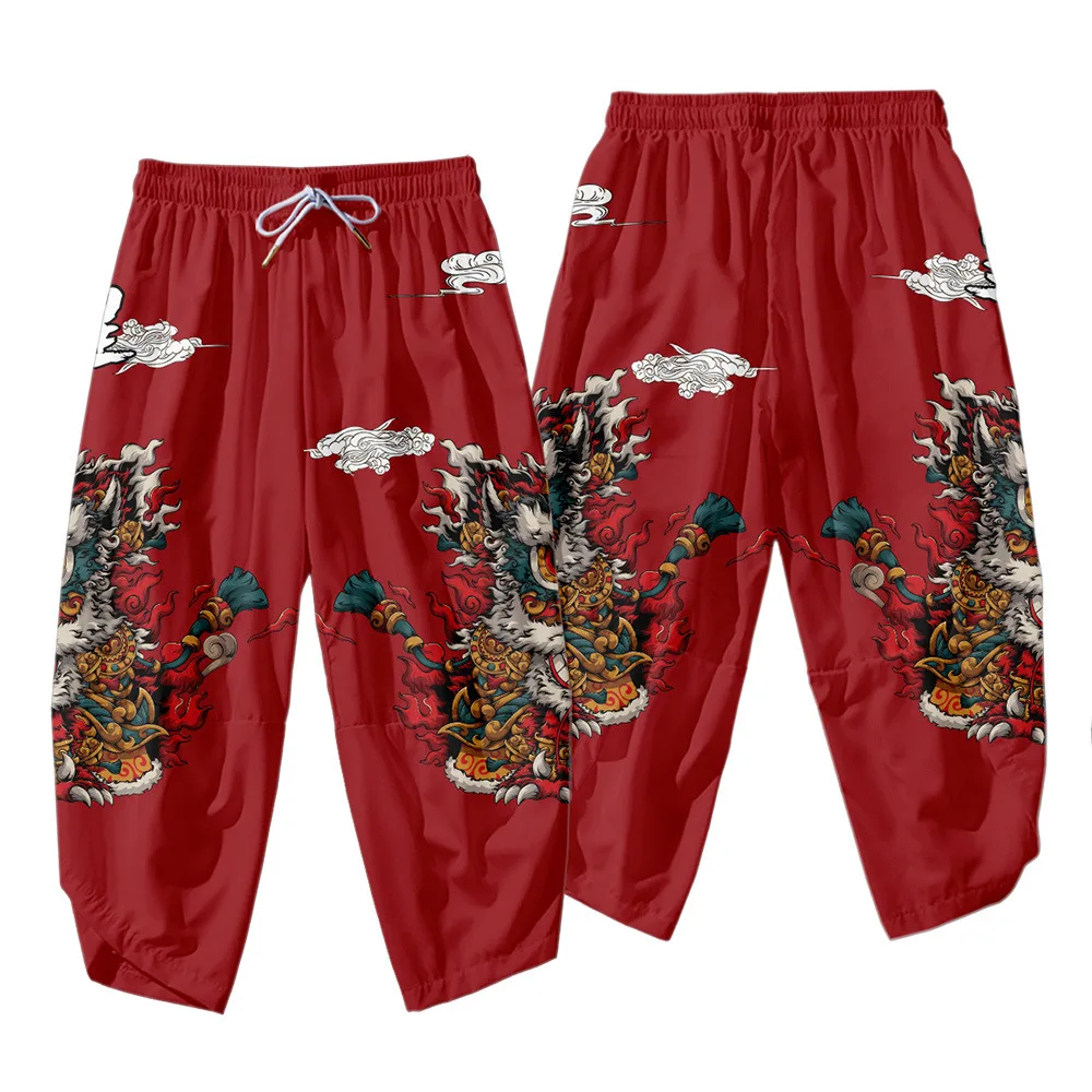 Hip Hop Harem Pants Men Loose Joggers Chinese Style Red Print Trousers Casual Baggy Pants
Hip Hop Harem Pants Men Loose Joggers Chinese Style Red Print Trousers Casual Baggy Pants