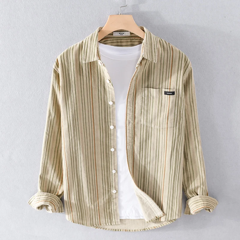 Corduroy 100% cotton long sleeve striped shirts men brand casual trendy shirt for men sanded top camisa chemise
Corduroy 100% cotton long sleeve striped shirts men brand casual trendy shirt for men sanded top camisa chemise