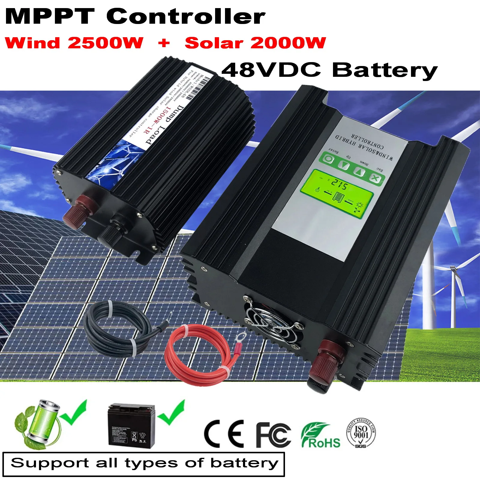 big power 48V 4500W Wind Solar Hybrid Charge Controller, MPPT Charge for Solar Panel Wind Turbine, for Lithium Lead Acid
big power 48V 4500W Wind Solar Hybrid Charge Controller, MPPT Charge for Solar Panel Wind Turbine, for Lithium Lead Acid