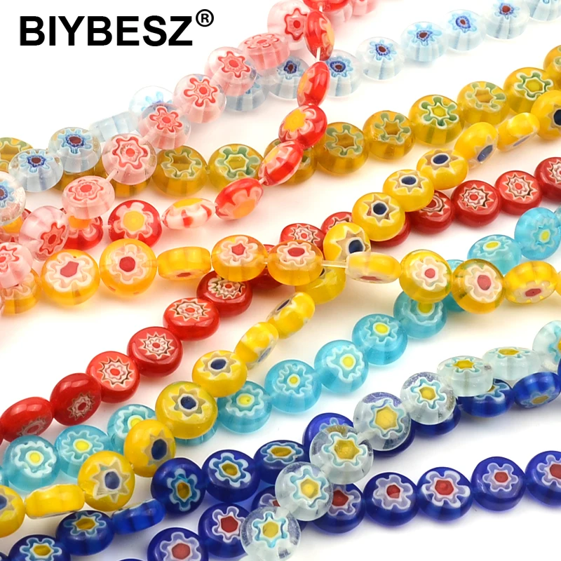 48pcs/lots Flat Round 8mm Flower Patterns Millefiori Glass Loose Crafts Beads Lot For DIY Jewelry Making Findings
48pcs/lots Flat Round 8mm Flower Patterns Millefiori Glass Loose Crafts Beads Lot For DIY Jewelry Making Findings